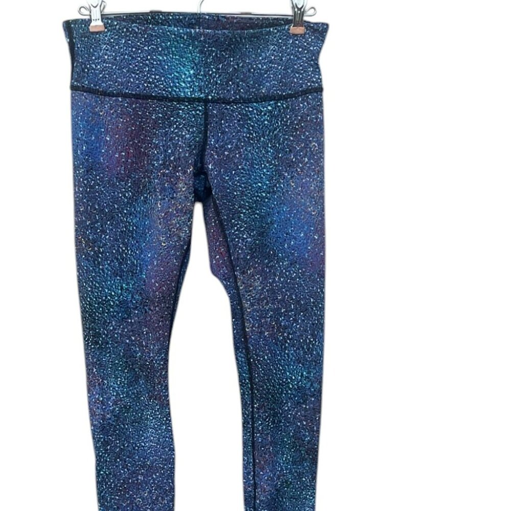Lululemon Wunder Under Leggings Size 8 Rare Strive Mermaid Galaxy Splatter